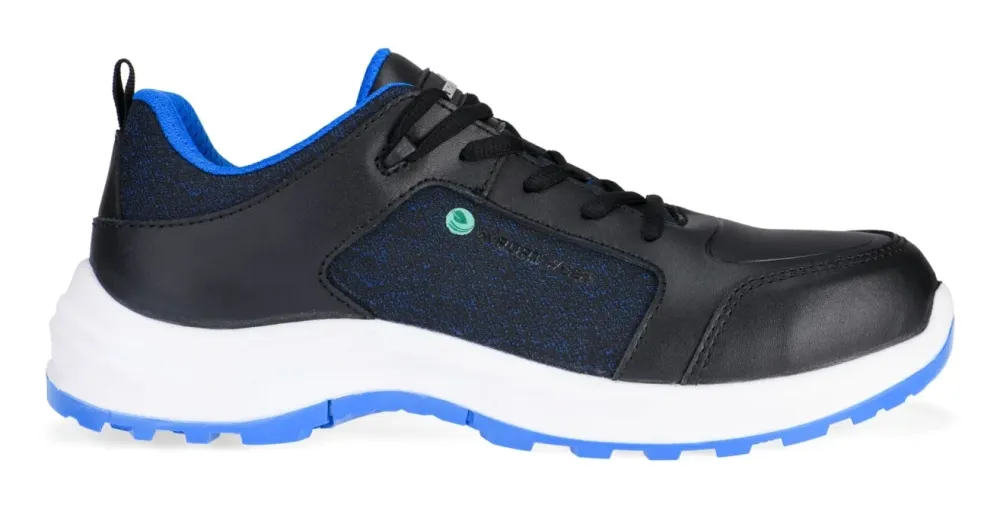 Portwest FC07 Eco-composiettrainer S3S SR Zwart/blauw voorkant