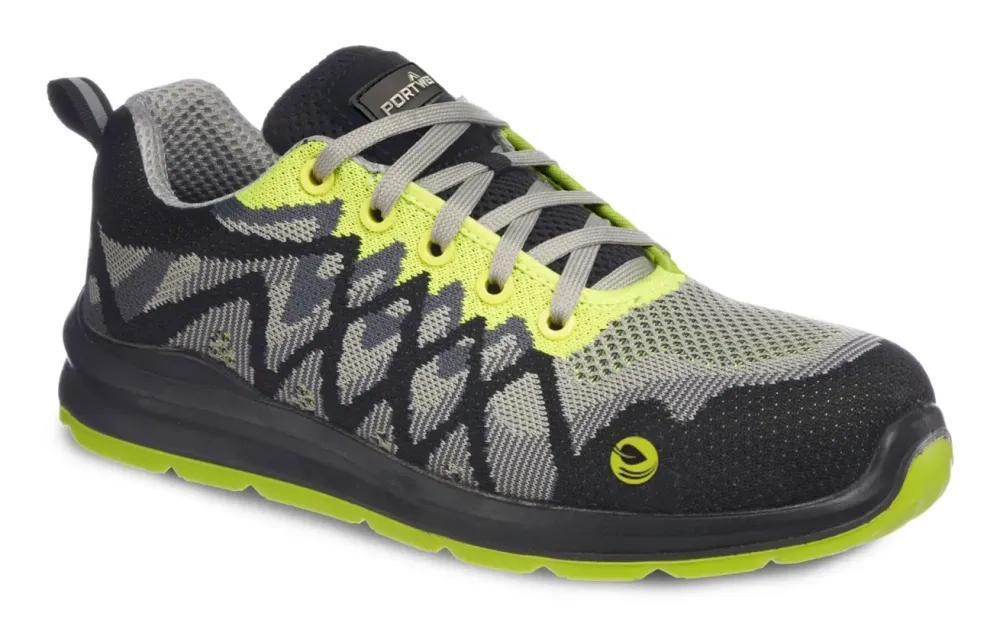 FC08 Portwest Compositelite Eco Veiligheidssportschoen S1P Zwart/Geel voorkant