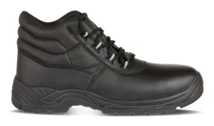 Portwest FC10 Composiet lederen halfhoge schoen S1PS SR Zwart voorkant