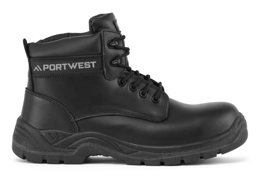 Portwest FC11 Composietleren schoen S3S SR Zwart voorkant