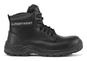 Portwest FC12 Composietleren winterschoen S3S SR Zwart voorkant