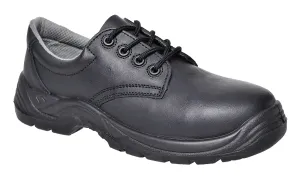 Portwest FC14 Composiet lederen halfhoge schoen S1PS SR Zwart voorkant