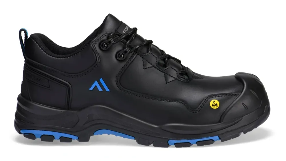 Portwest FC19 APEX Compositlite Schoen S3S ESD HRO SR SC FO Zwart/blauw voorkant