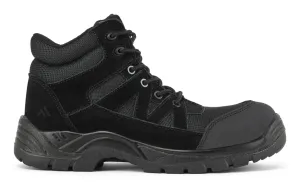 Portwest FC20 Composietschoen Textiel Suède schoen S1PL SR FO Zwart voorkant