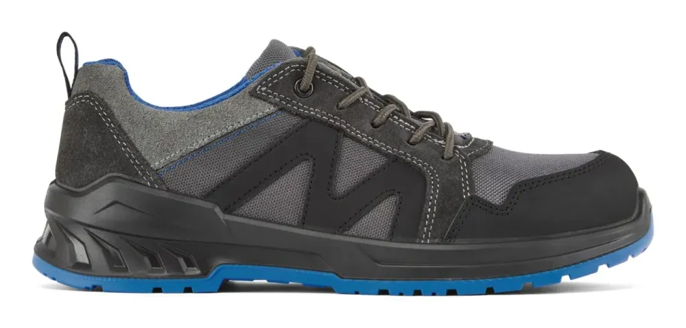 Portwest FC23 Composietschoen Suède Laag S1PS SR FO Zwart/blauw voorkant