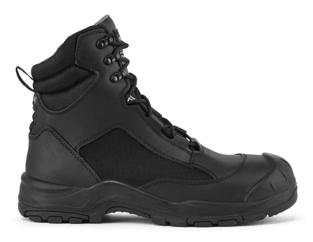 Portwest FC26 Patrol Schoen Hoog O7S SR FO SC HRO Zwart voorkant
