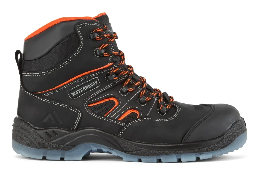 Portwest FC57 Composietleren haflhoge schoen S7S SR FO Zwart voorkant