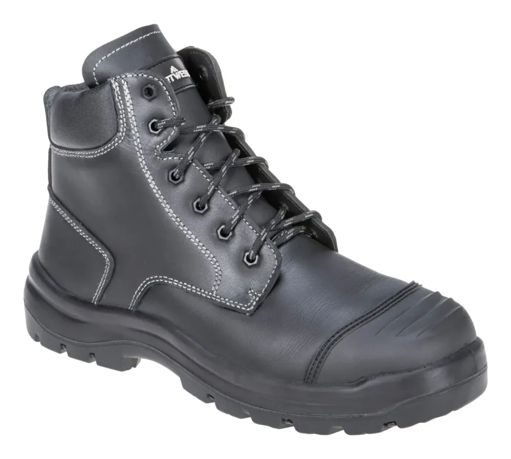 Portwest FD10 Clyde Veiligheidsschoen S3 HRO CI HI FO Zwart voorkant