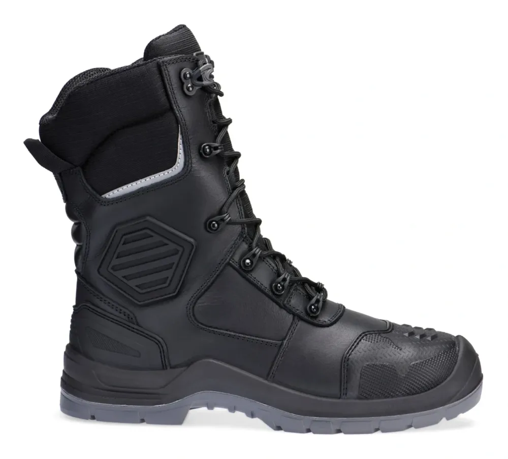 Portwest FD26 Samengesteld leder Hoge schoen S7L HRO M CI LG SC AN SR FO Zwart voorkant