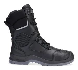 Portwest FD26 Samengesteld leder Hoge schoen S7L HRO M CI LG SC AN SR FO Zwart voorkant