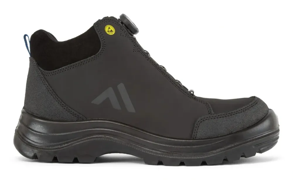 Portwest FE02 Composiet Halfhoge Schoen S3S ESD SR FO Zwart/blauw voorkant