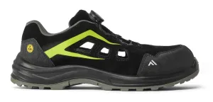 Portwest FE06 Composiet Sandaal S1 ESD SR FO Zwart/groen voorkant