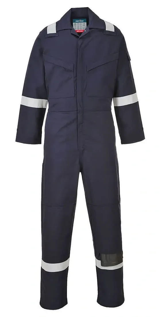 Portwest FF50 Bizflame Vlamvertragende Antistatische Overall Donker marine voorkant