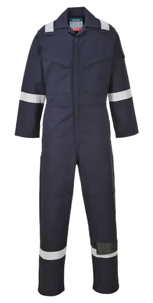 Portwest FF50 Bizflame Vlamvertragende Antistatische Overall Donker marine voorkant