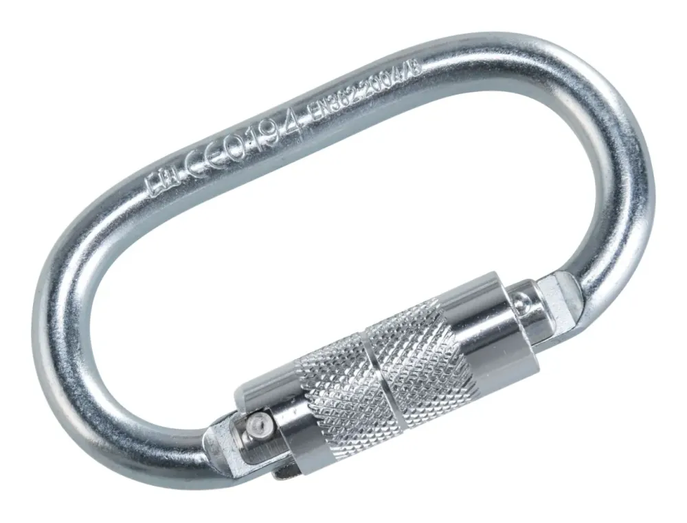 Portwest FP33 Twist Lock karabijnhaak Zilver voorkant