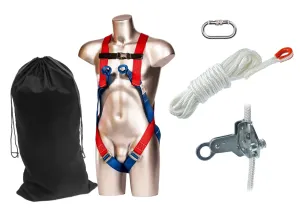 Portwest FP67 15m Verticale Klim en Abseil kit Rood voorkant
