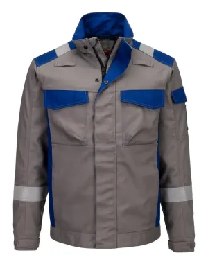 Portwest FR08 Bizflame Ultra twee kleuren jack Grijs voorkant
