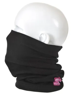 Portwest FR19 FR Modaflame antistatische nekcol Zwart voorkant