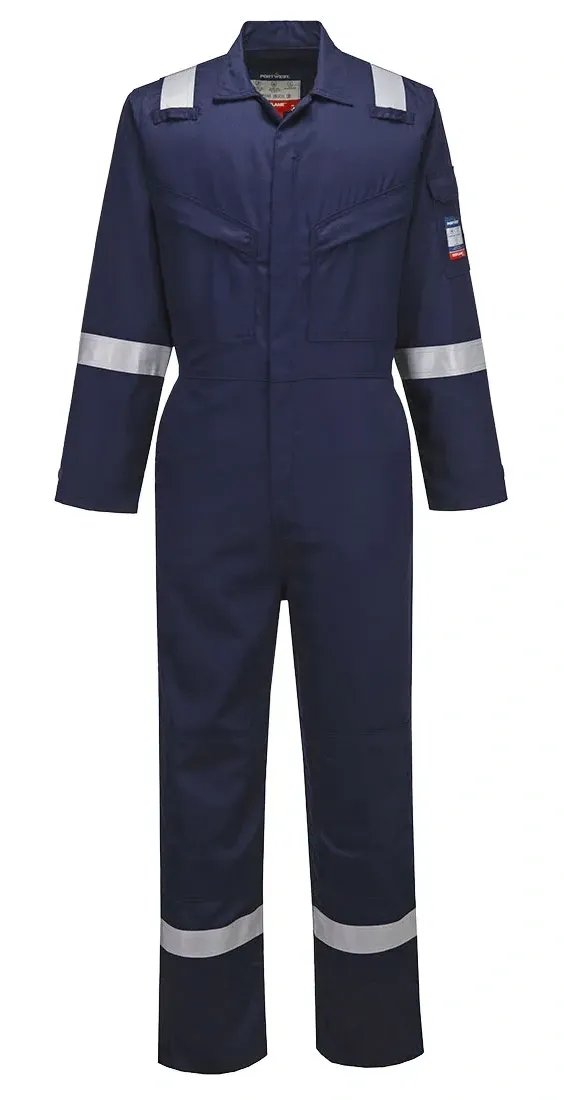 Portwest FR22 Insect afstotende vlamvertragende overall Marine voorkant