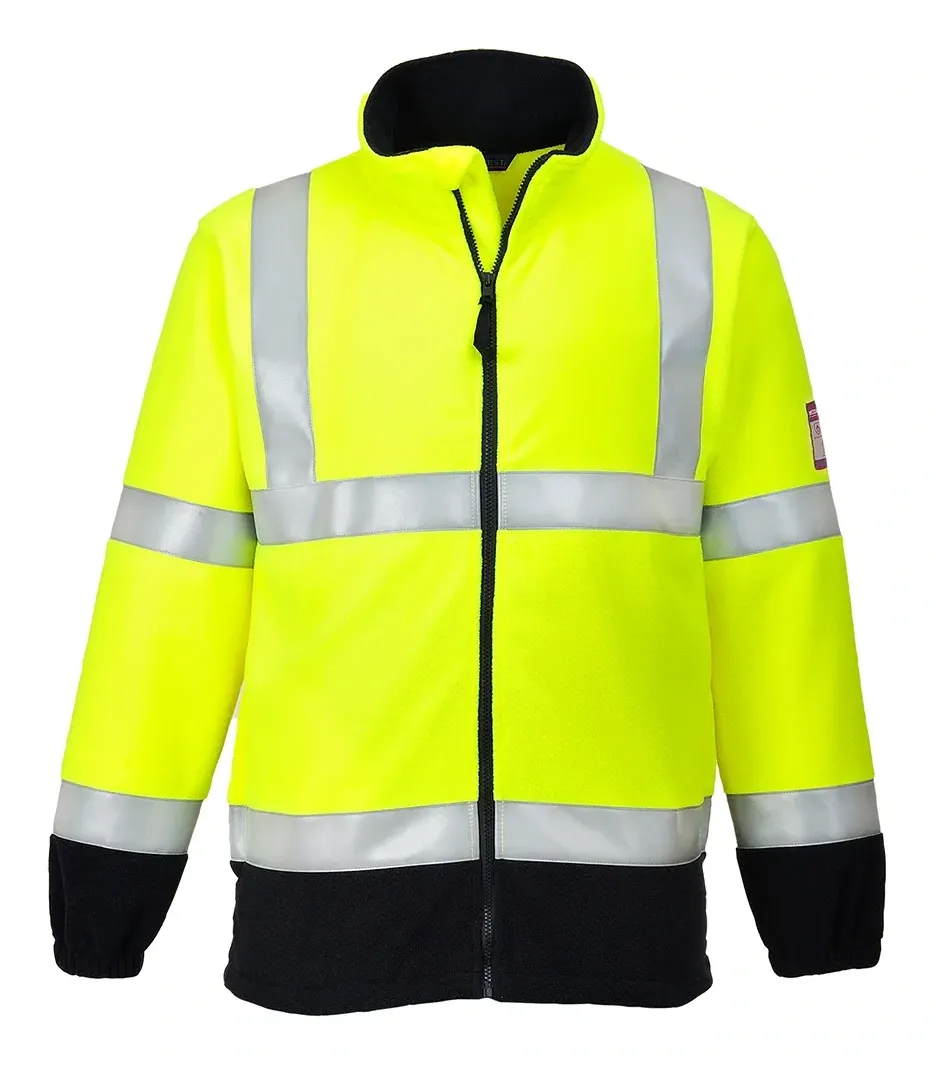 Portwest FR31 FR Modaflame Anti-statisch Hi-Vis Fleece Geel voorkant