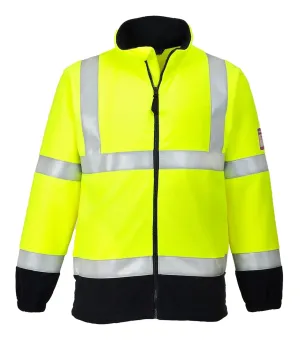 Portwest FR31 FR Modaflame Anti-statisch Hi-Vis Fleece Geel voorkant