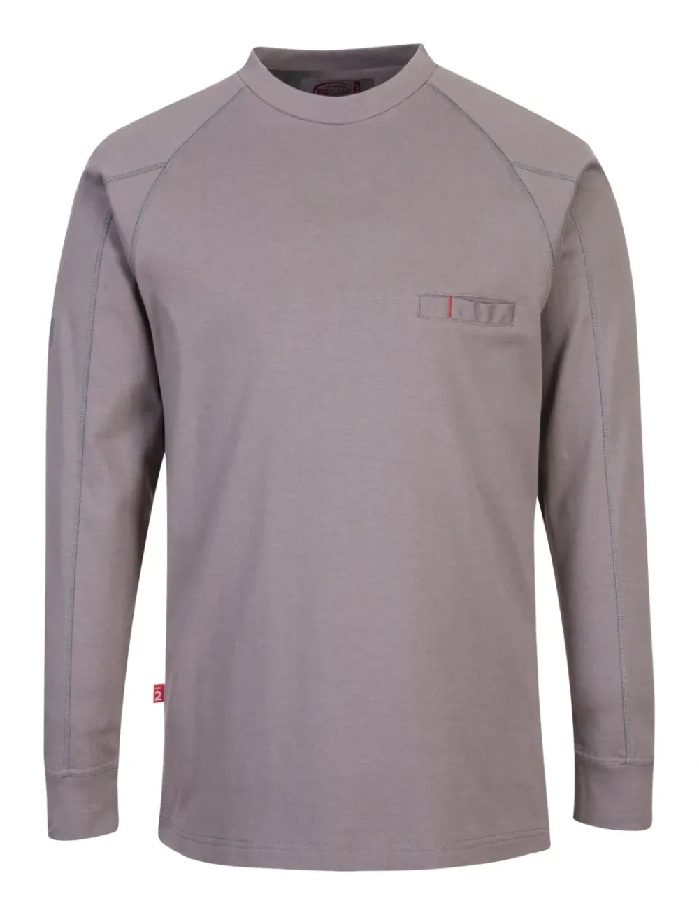 Portwest FR33 FR antistatisch Shirt met ronde hals Grijs voorkant