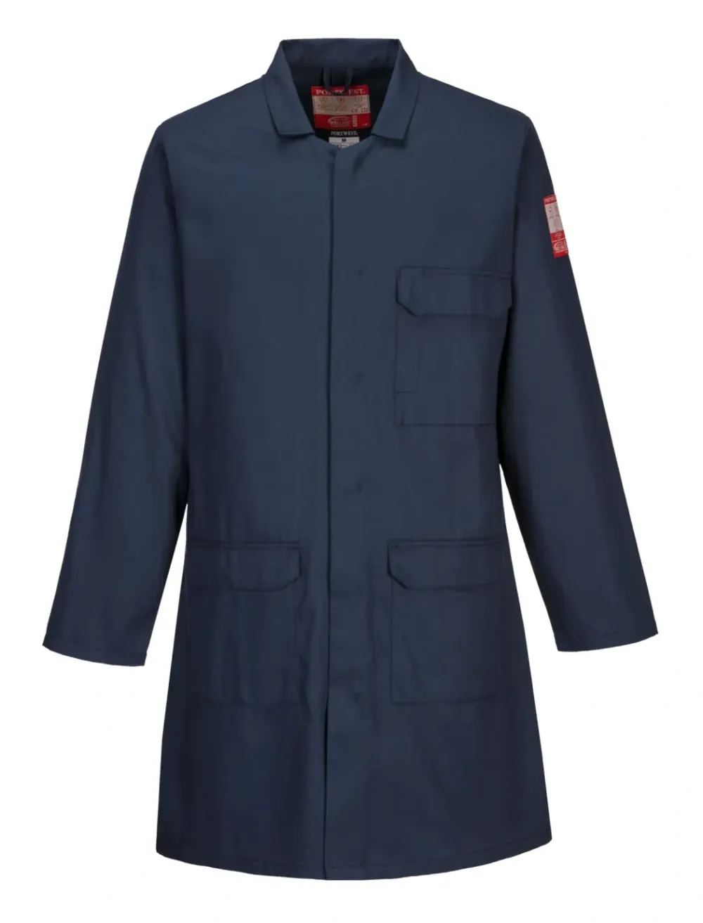 Portwest FR34 FR Standaard Jas Marine voorkant