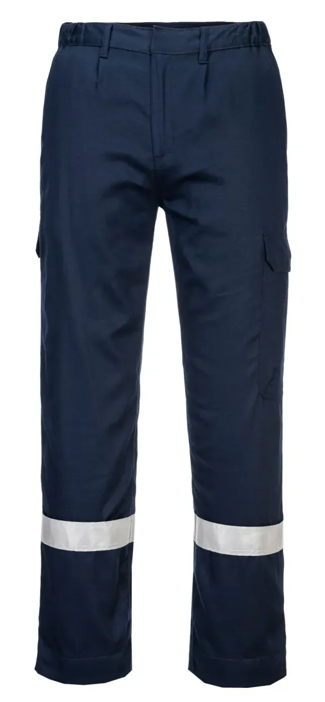 Portwest FR412 FR lichtgewicht Antistatische Broek Marine voorkant