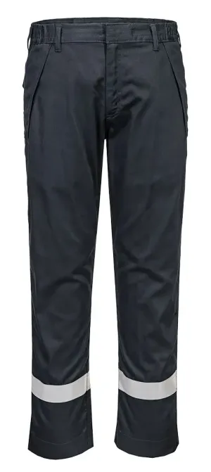 Portwest FR417 FR chemisch bestendige broek Zwart voorkant