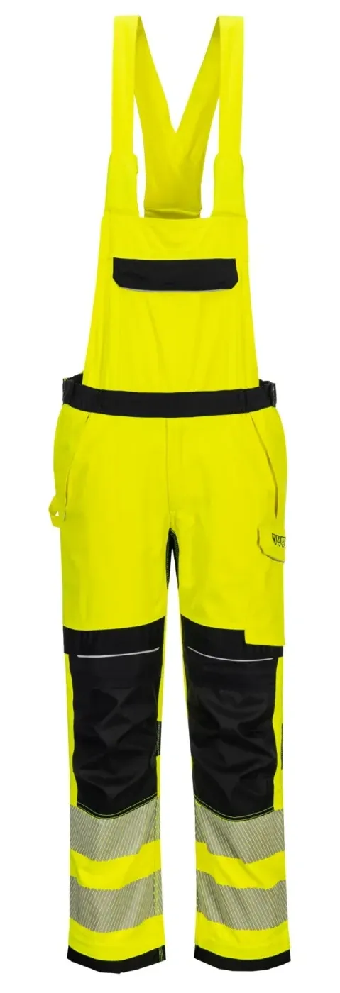 Portwest FR420 PW3 FR Modaflame Hi Vis Amerikaanse Overall Geel/zwart voorkant
