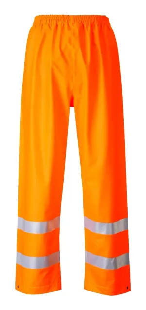Portwest FR43 Sealtex Flame Hi-Vis-broek Oranje voorkant