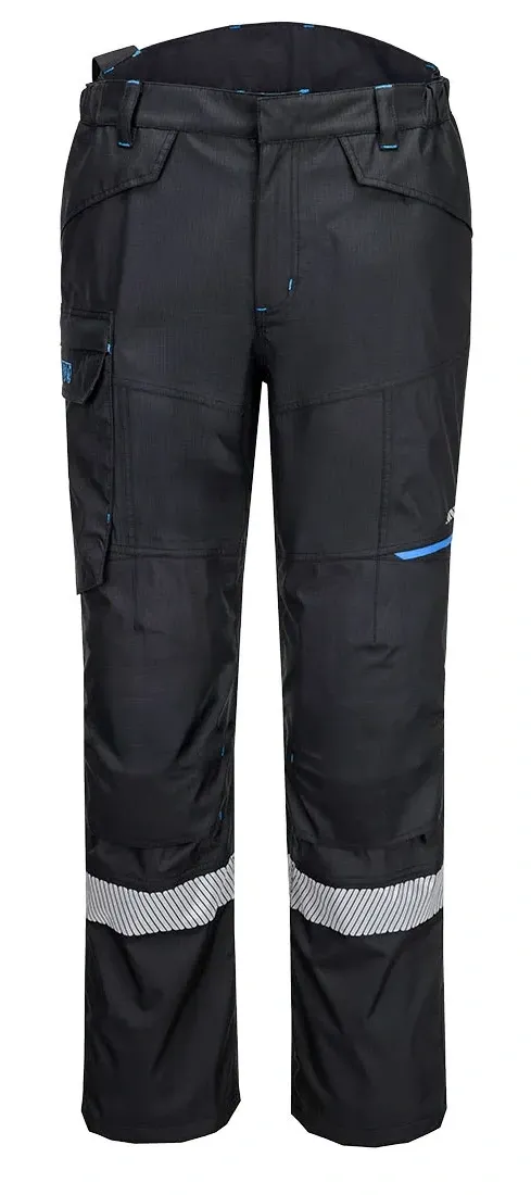 Portwest FR456 WX3 Modaflame Regen+ FR Shell Broek Zwart voorkant
