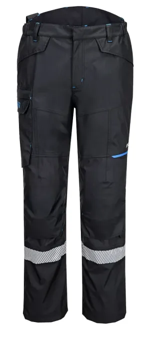 Portwest FR456 WX3 Modaflame Regen+ FR Shell Broek Zwart voorkant