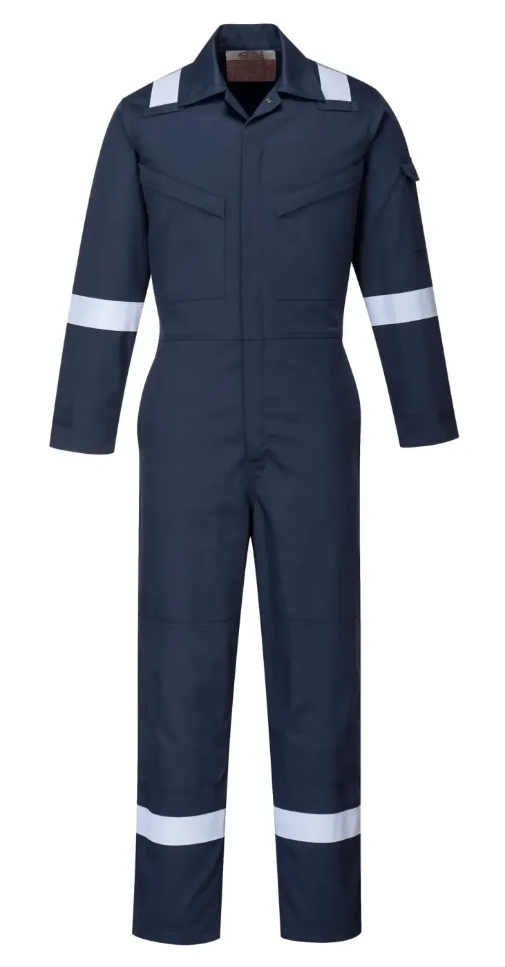 Portwest FR51 Bizflame Plus Dames Overall 350gr Marine voorkant