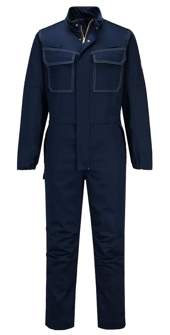 Portwest FR527 Bizflame Work FR Coverall Donker marine voorkant