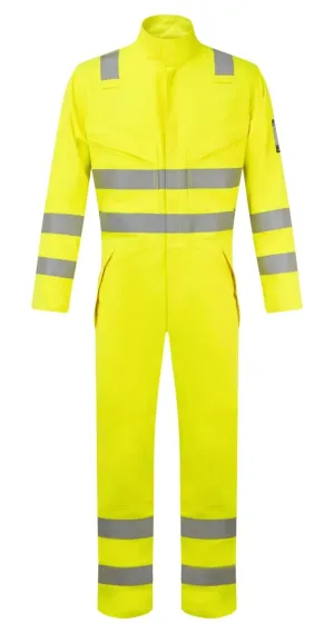 Portwest FR528 Modaflame Hi-Vis Multi-Norm FR Overall Geel voorkant