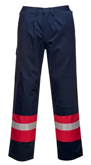 Portwest FR56 Bizflame Plus Broek Marine voorkant