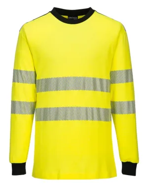 PW3 Modaflame gebreid Hi-Vis FR T-shirt met lange mouwen