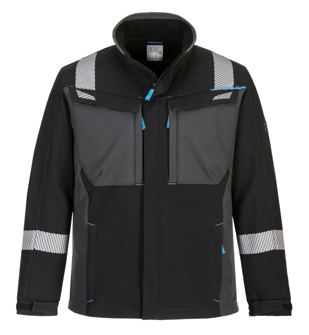 Portwest FR704 WX3 FR Modaflame Softshell Zwart voorkant