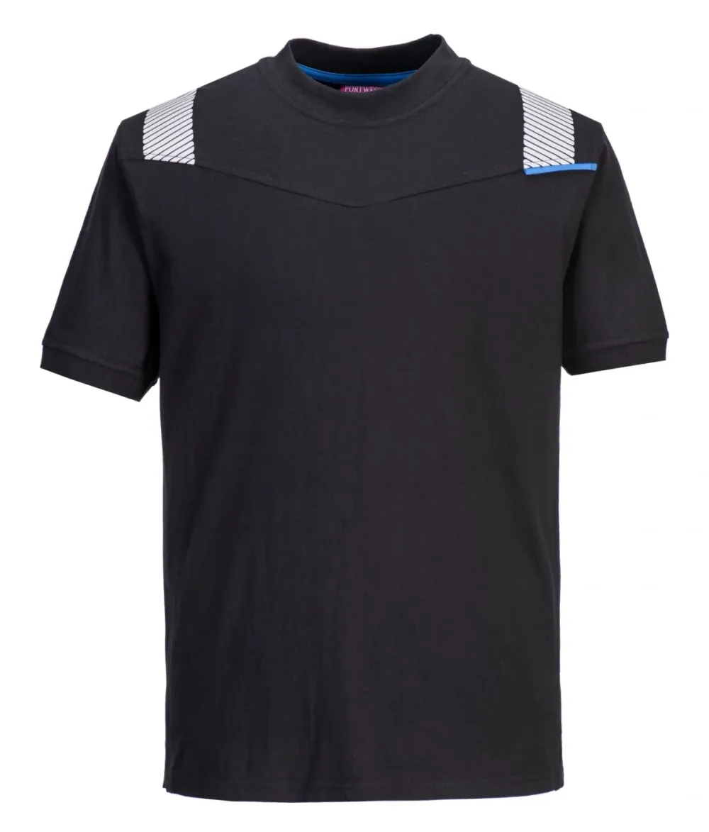 Portwest FR712 WX3 Vlamvertragend T-Shirt Zwart voorkant