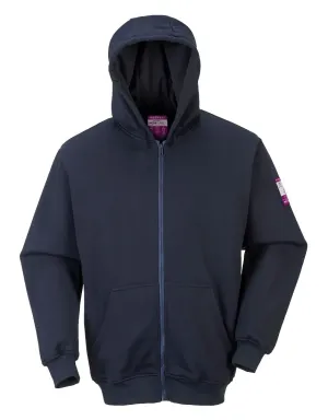 Portwest FR81 FR Modaflame Sweatshirt met rits en capuchon Marine voorkant