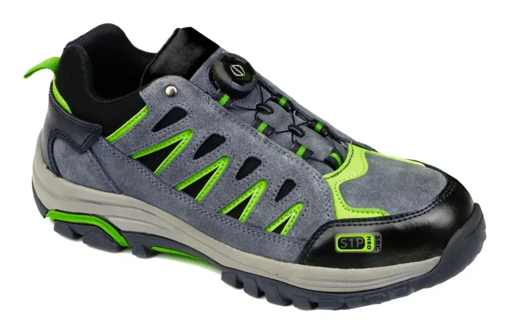 Portwest FT18 Steelite Veiligheidssneaker S1P HRO Grijs/Groen voorkant