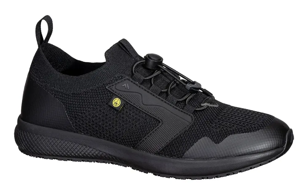 Portwest FT22 Textiel trainer O1 ESD SR Zwart voorkant
