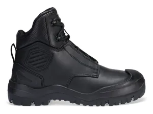 Portwest FT30 Stalen leren schoen S3 SC HRO HI CI LG SR Zwart voorkant