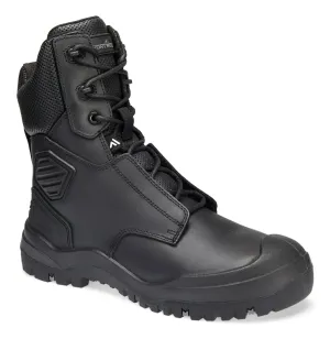 Portwest FT31 Stalen leren schoen S3 SC HRO HI CI LG SR Zwart voorkant