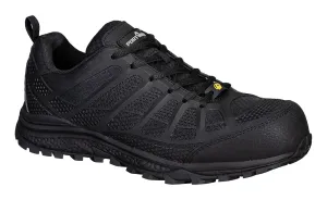 Portwest FT46 Composiet Textiel trainer S1PS ESD SR FO Zwart voorkant