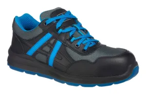 FT60 Portwest Compositelite Volga Sportschoen S1P Zwart/blauw voorkant