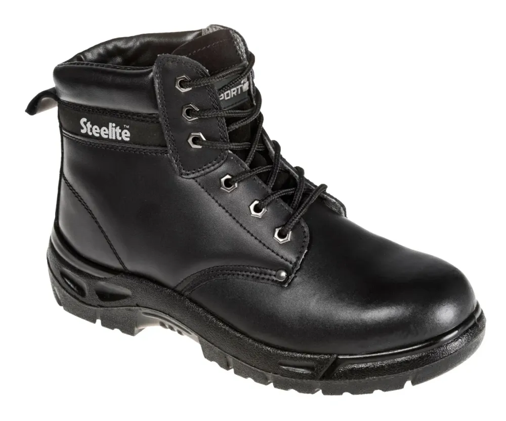 Portwest FW03 Steelite schoen hoog S3 Zwart voorkant