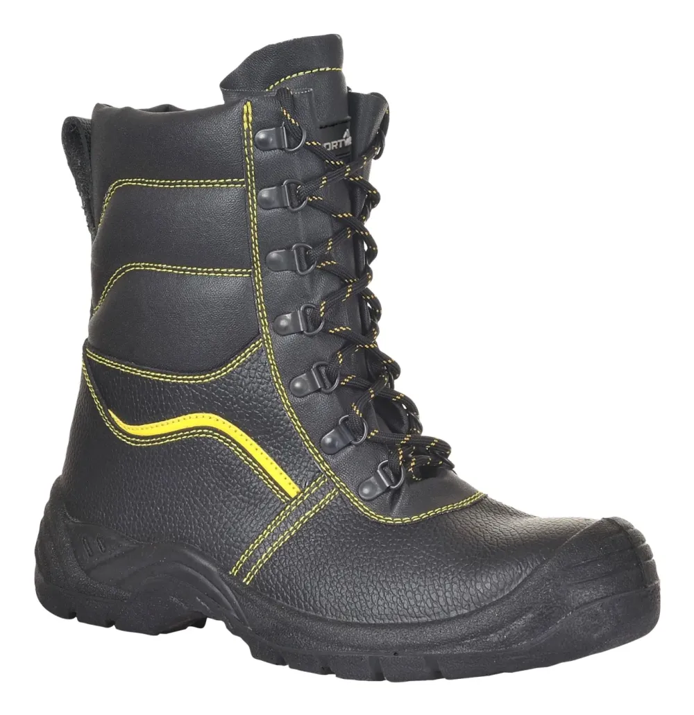 Portwest FW05 Steelite Bontgevoerde Beschermende Schoen S3 C1 Zwart voorkant