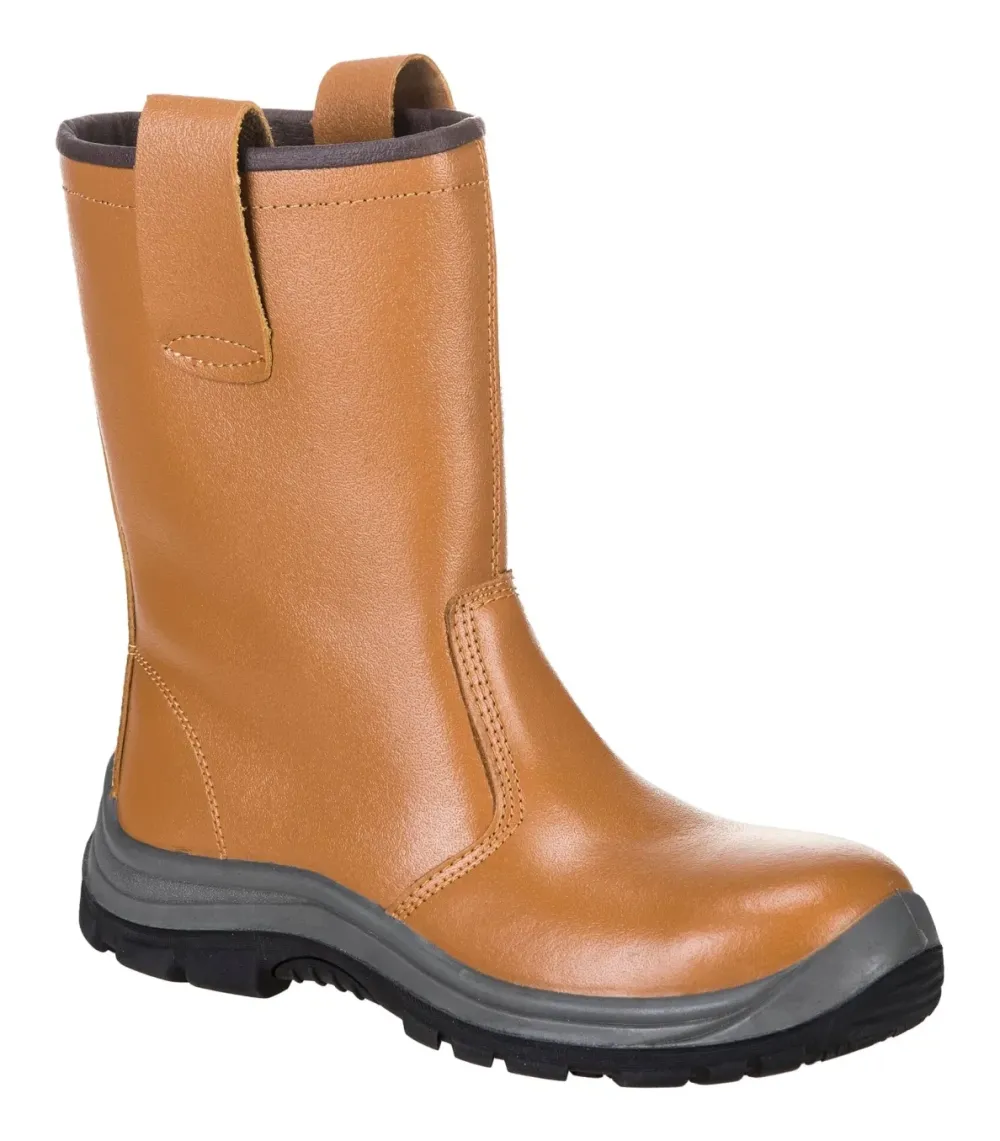 Portwest FW06 Steelite Rigger-laars S1P HRO SRC CI Bruin voorkant